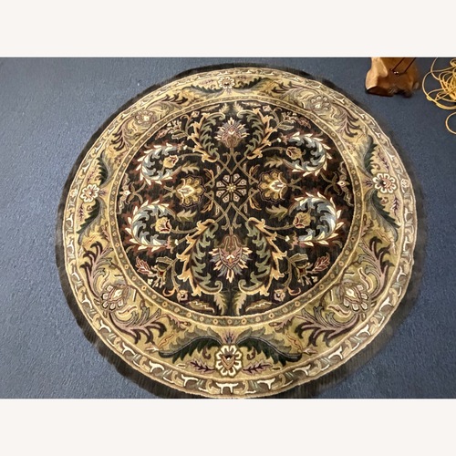 Used Dark Brown Wool Blend Area Rug 10' x 10' for sale on AptDeco