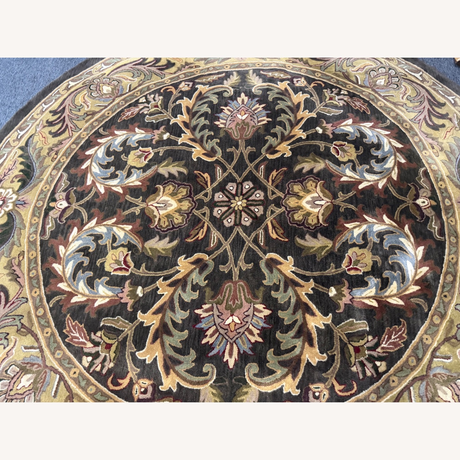 Dark Brown Wool Blend Area Rug 10' x 10' - image-8