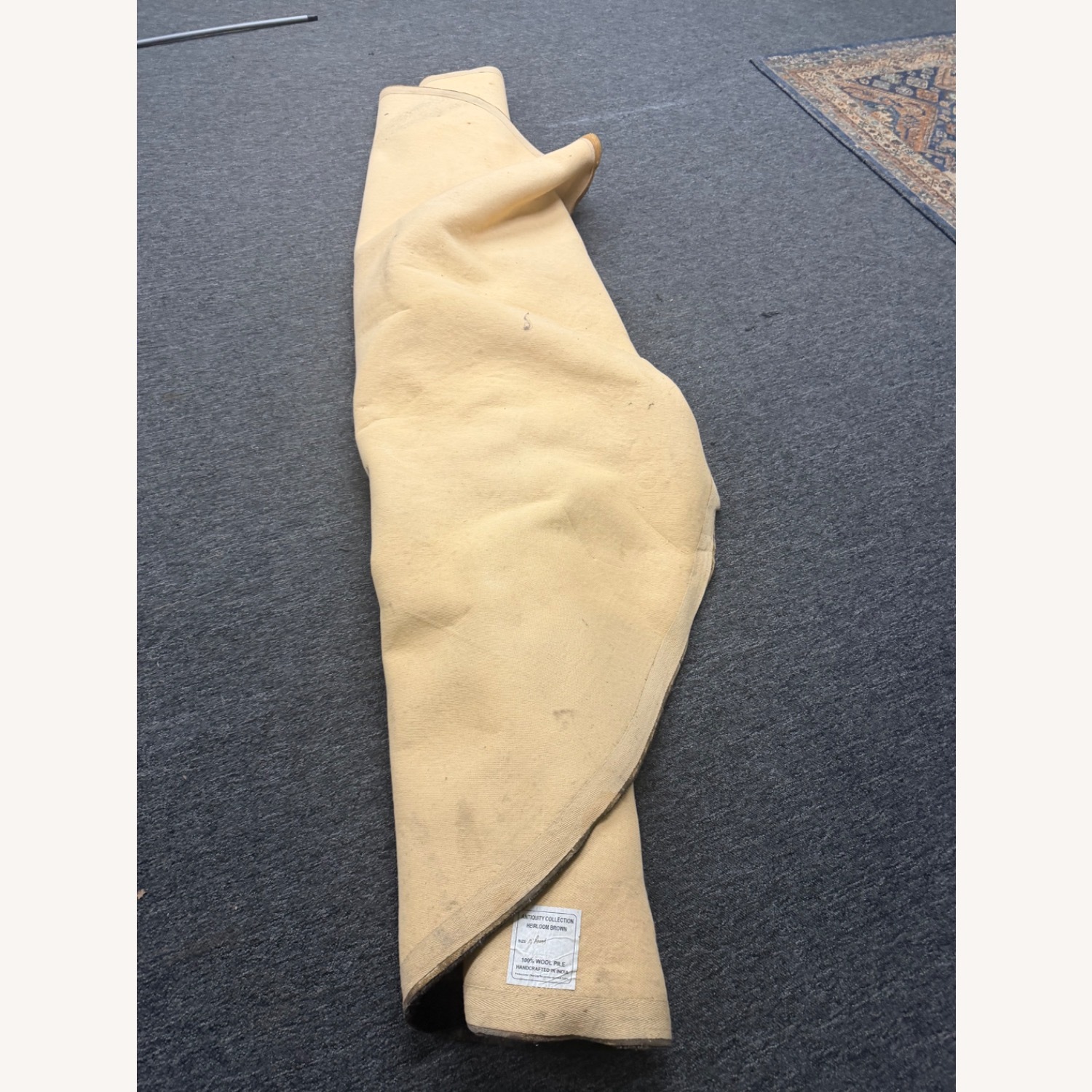 Dark Brown Wool Blend Area Rug 10' x 10' - image-7