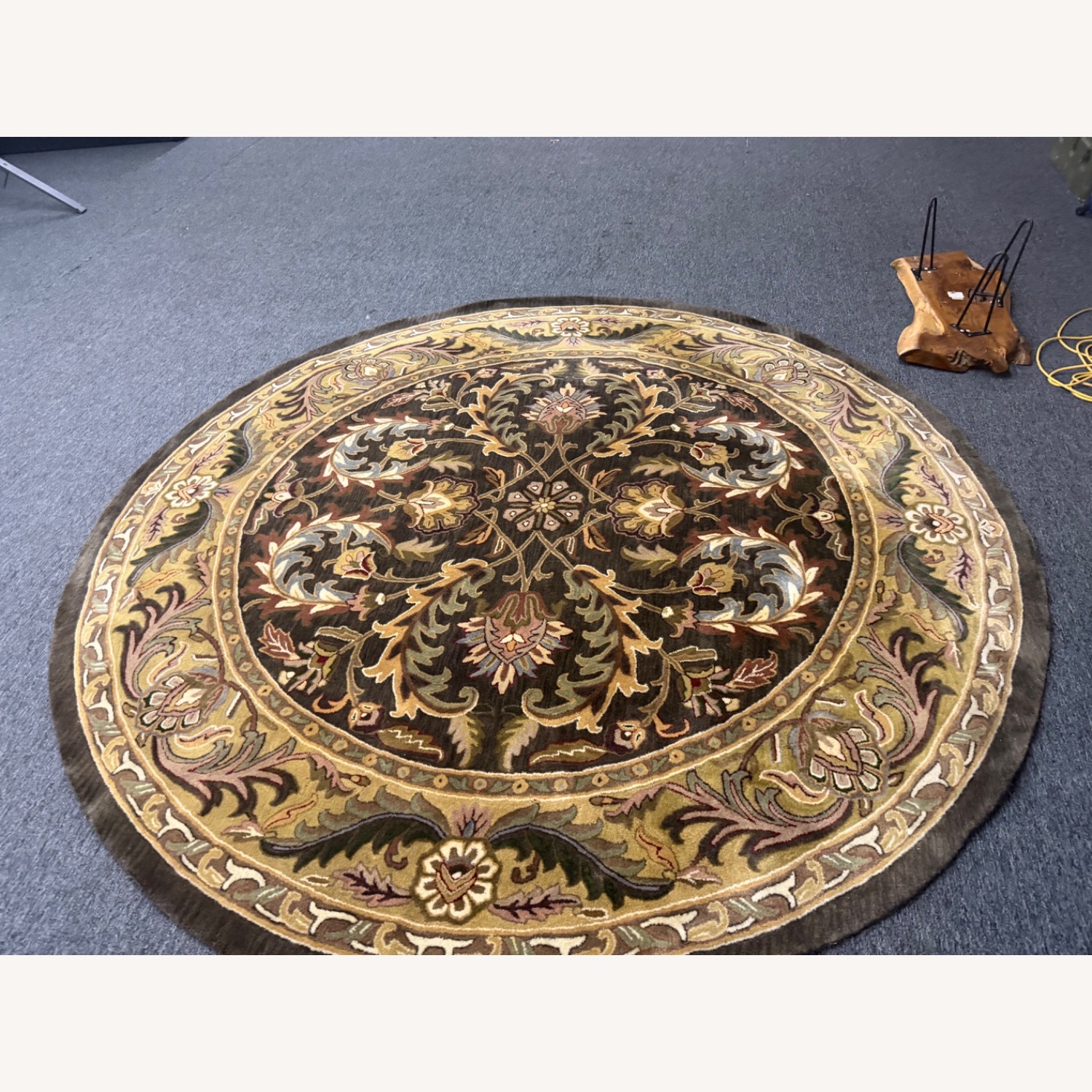 Dark Brown Wool Blend Area Rug 10' x 10' - image-5