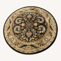 Dark Brown Wool Blend Area Rug 10' x 10'