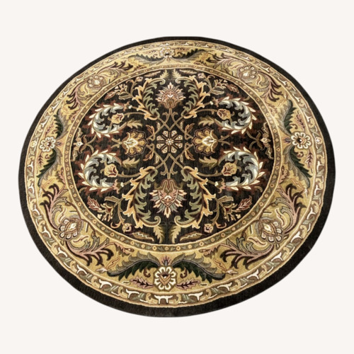 Used Dark Brown Wool Blend Area Rug 10' x 10' for sale on AptDeco