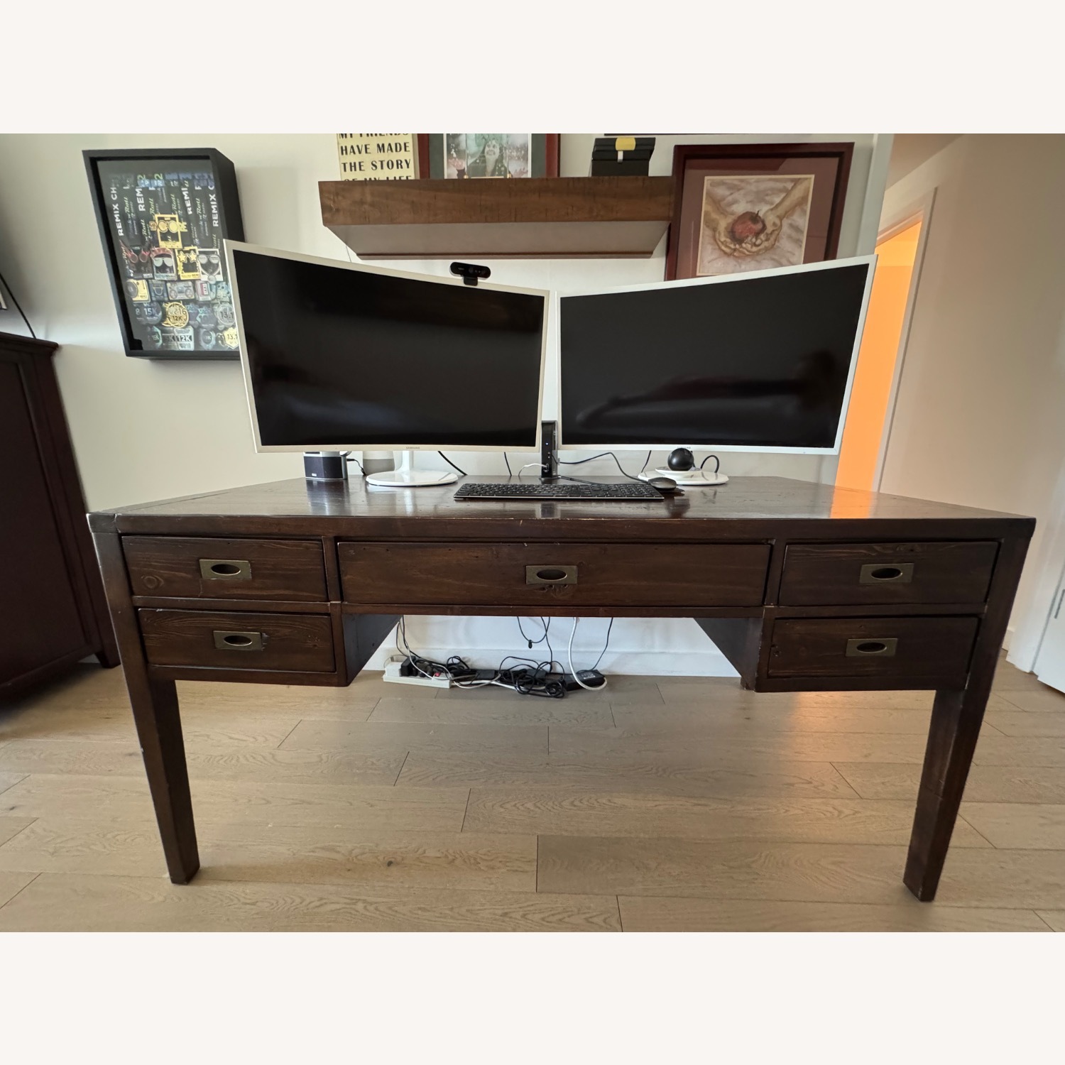 Crate & Barrel Morris Wood Desk - image-2