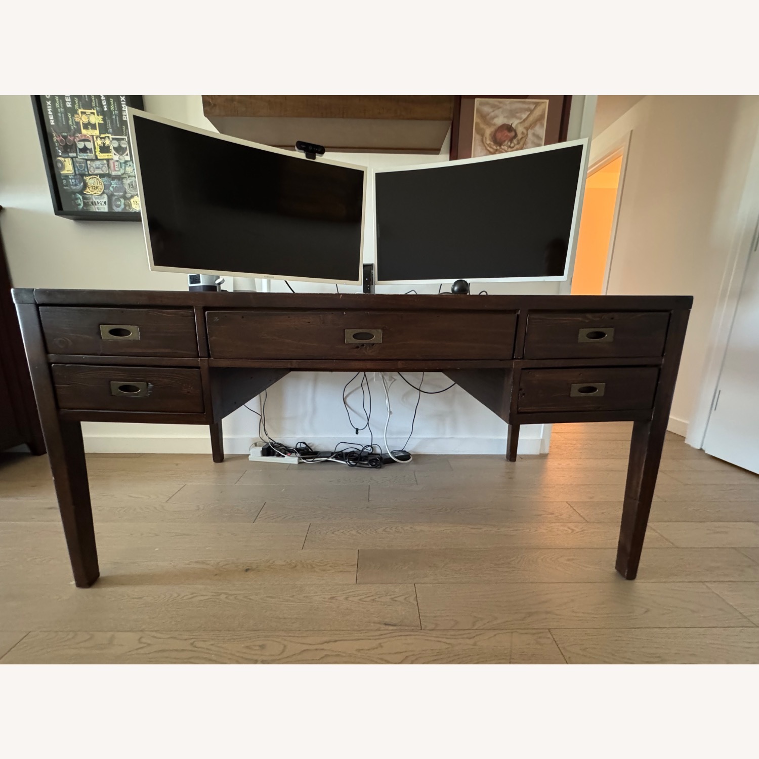 Crate & Barrel Morris Wood Desk - image-3