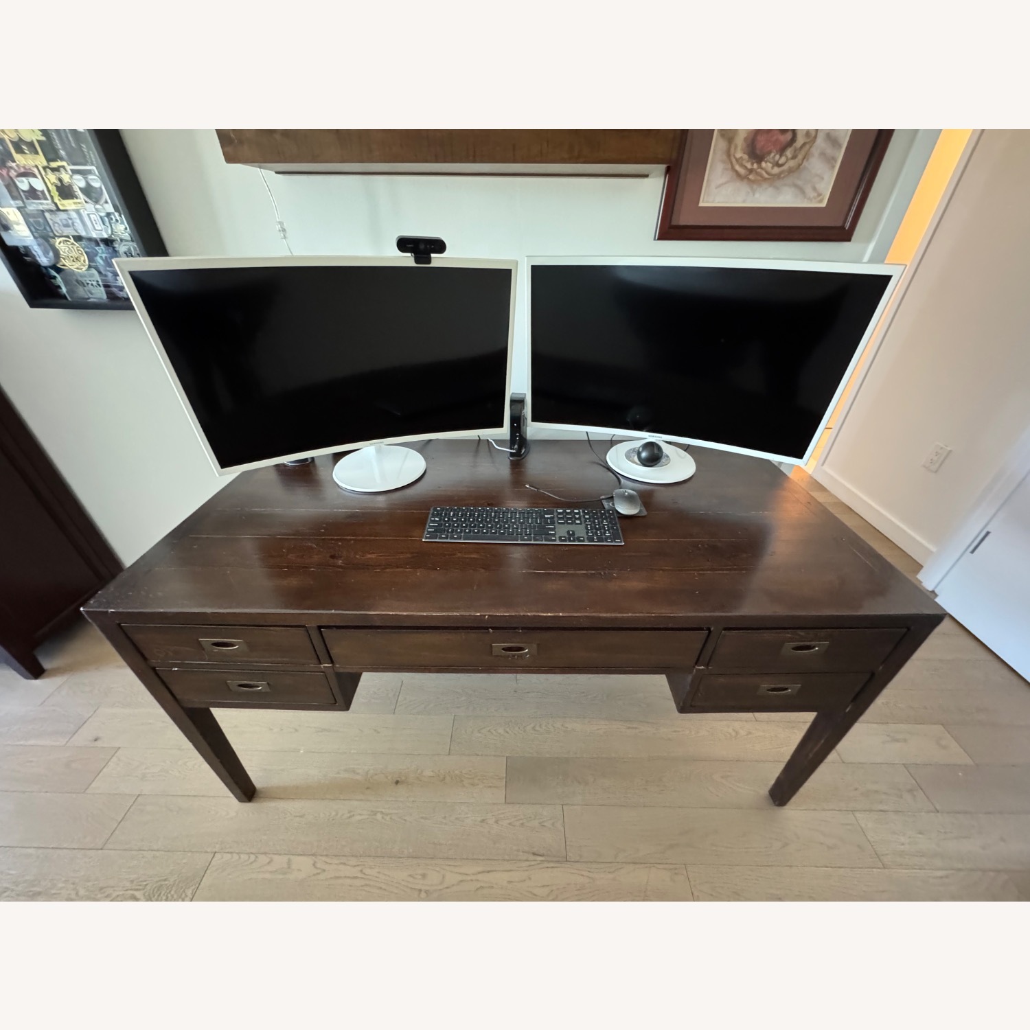 Crate & Barrel Morris Wood Desk - image-1