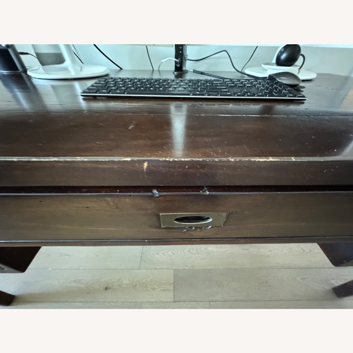 Crate & Barrel Morris Wood Desk - image-7