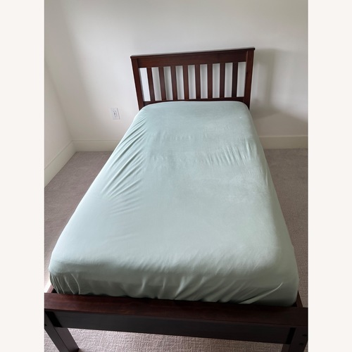 Used Contemporary Twin Solid Wood Bed for sale on AptDeco