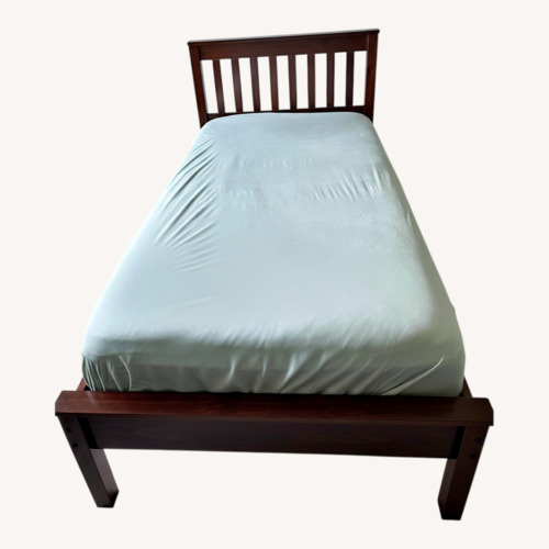 Used Contemporary Twin Solid Wood Bed for sale on AptDeco