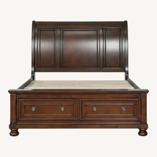 Used American Furniture Alliance Dark Brown King Bed for sale on AptDeco
