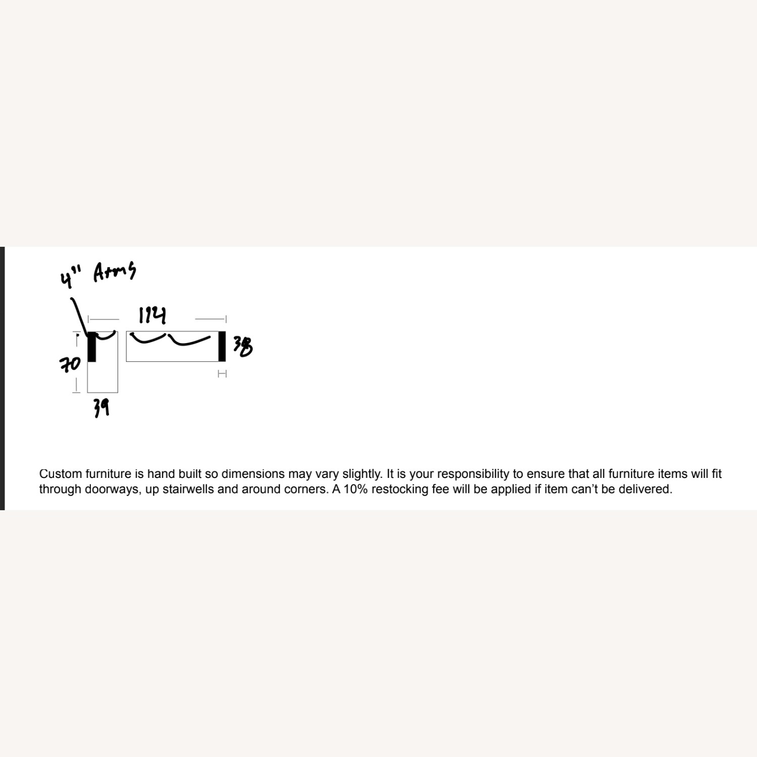 Light Gray Fabric Chaise Lounge - image-5