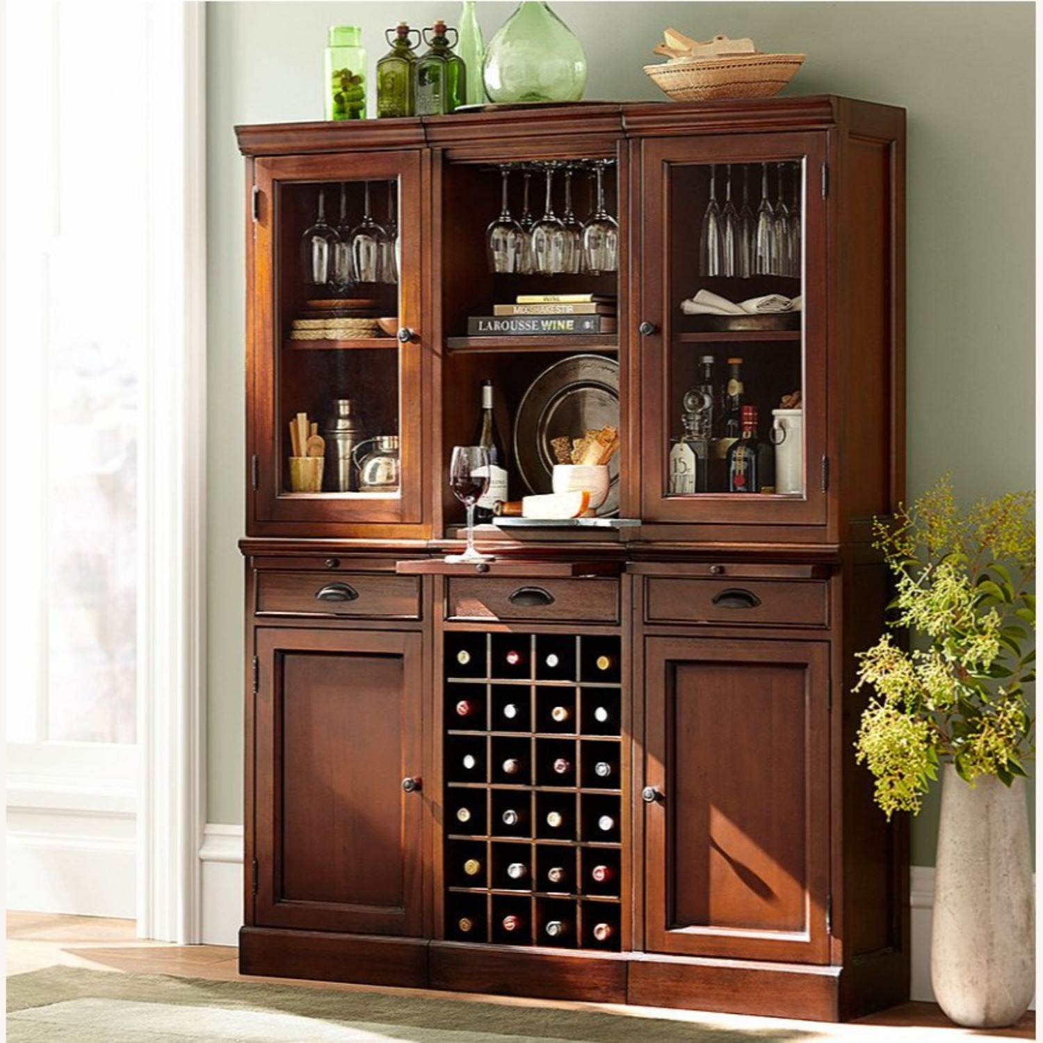 Pottery Barn Dark Brown Modular Bar System - image-7