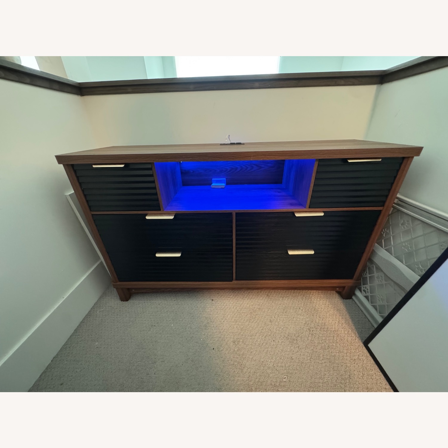 Black and Wood Dresser - image-1