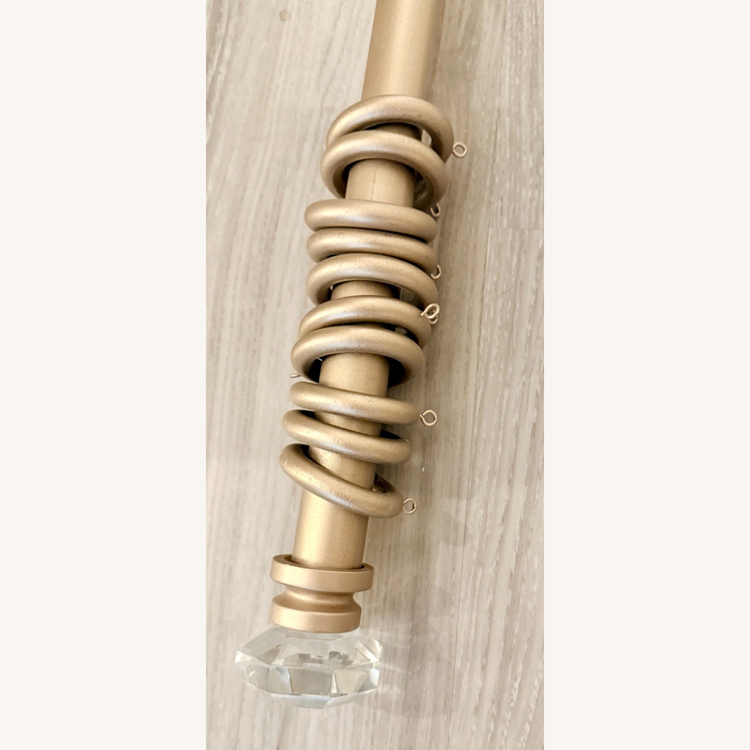Ethan Allen Curtain Rod Crystal Finials - image-4