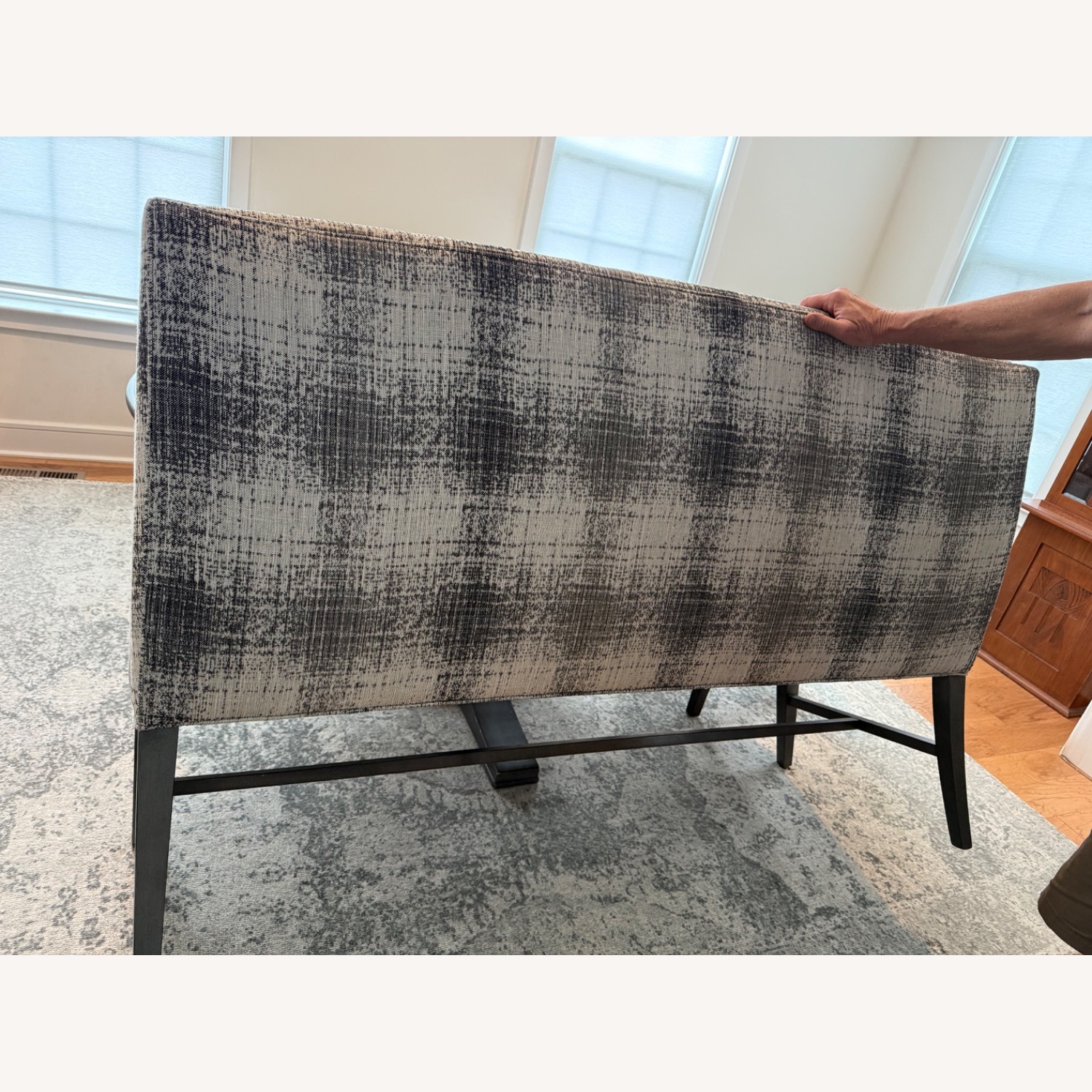 Ethan Allen Aldrich Fabric Chaise Lounge - image-5