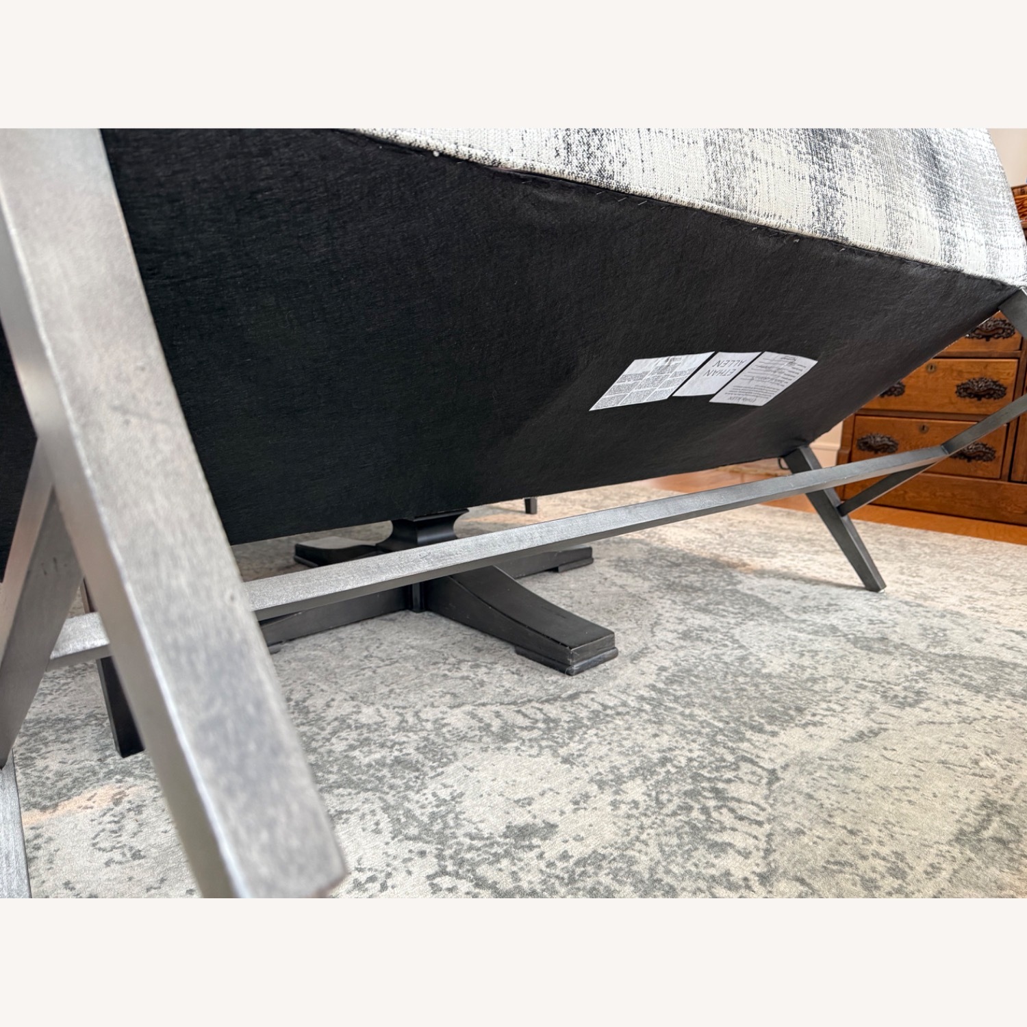 Ethan Allen Aldrich Fabric Chaise Lounge - image-2