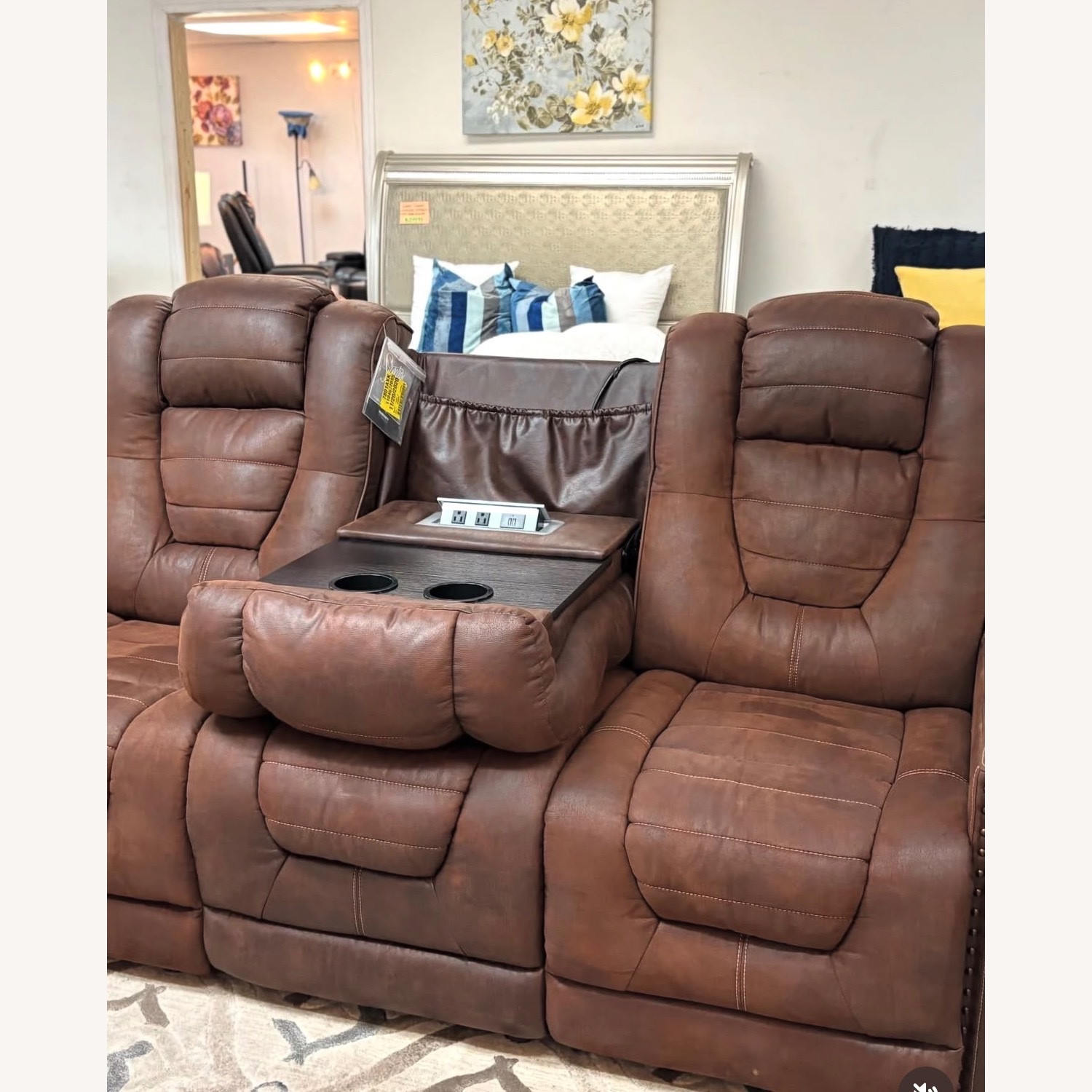 Ashley Furniture Dual Power Recliner 3 Seater Sofa - image-3