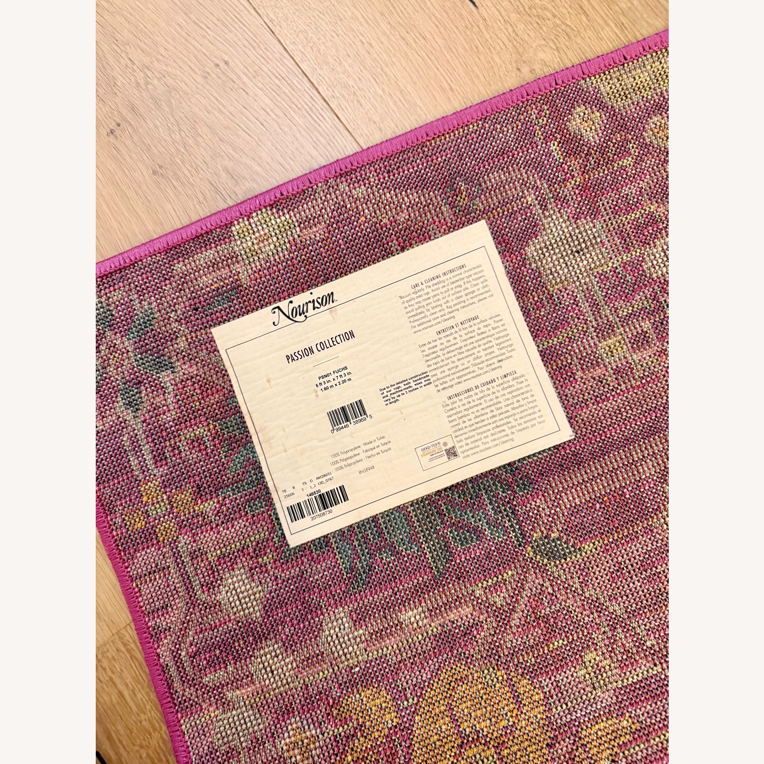 Nourison Fuchsia Boho Rug 5'3" × 7'3" - image-4