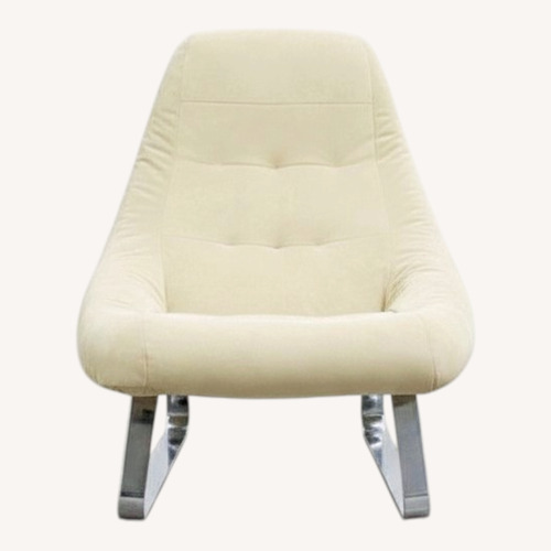 Used Percival Lafer Furniture White Accent Chair for sale on AptDeco