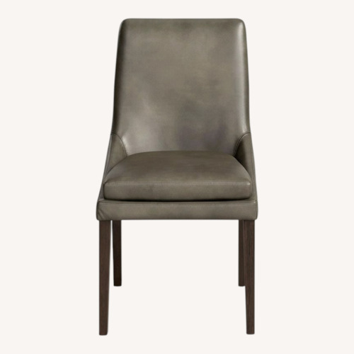 Used Birch Lane Light Gray Faux Leather Dining Chairs for sale on AptDeco