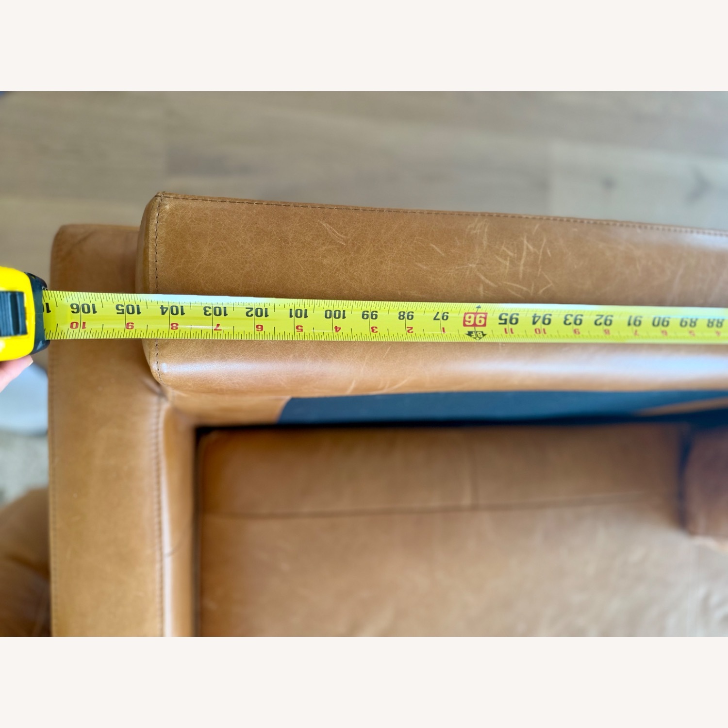 West Elm Leather 3+ Piece Sectional - image-7