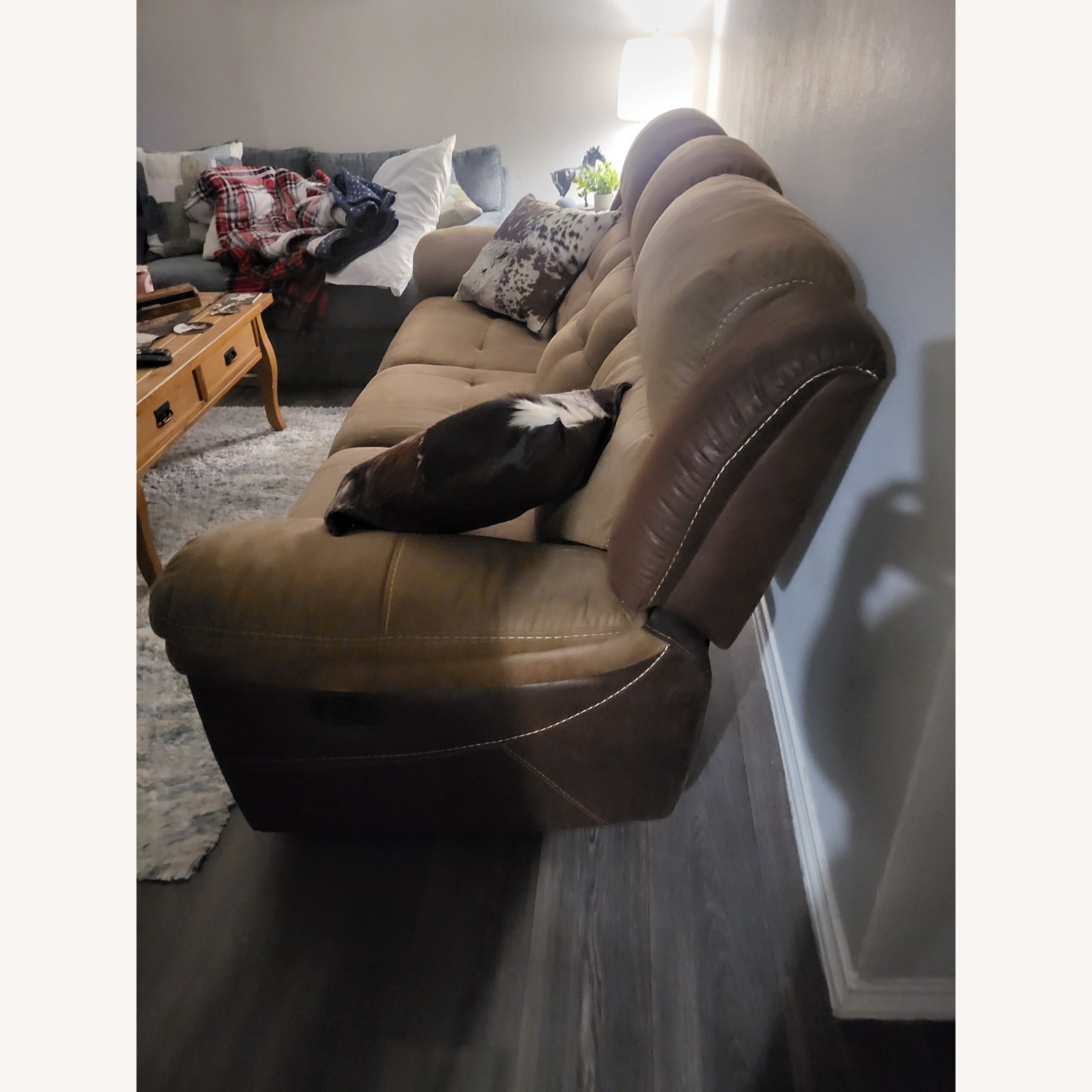 Montiglio Brown Reclining Sofa - image-3