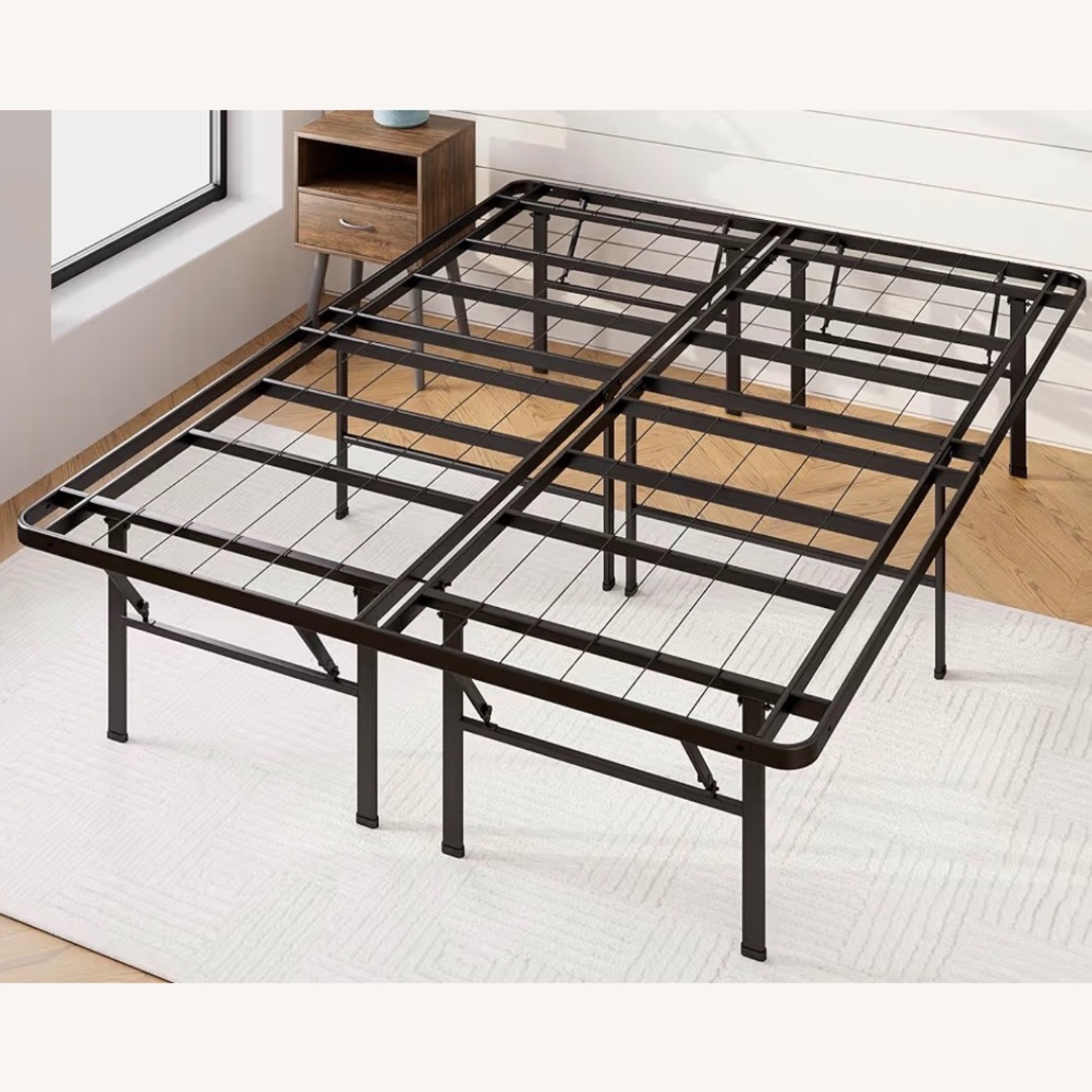 Amazon Zinus Black Metal Queen Bed - image-1