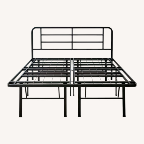 Used Amazon Zinus Black Metal Queen Bed for sale on AptDeco