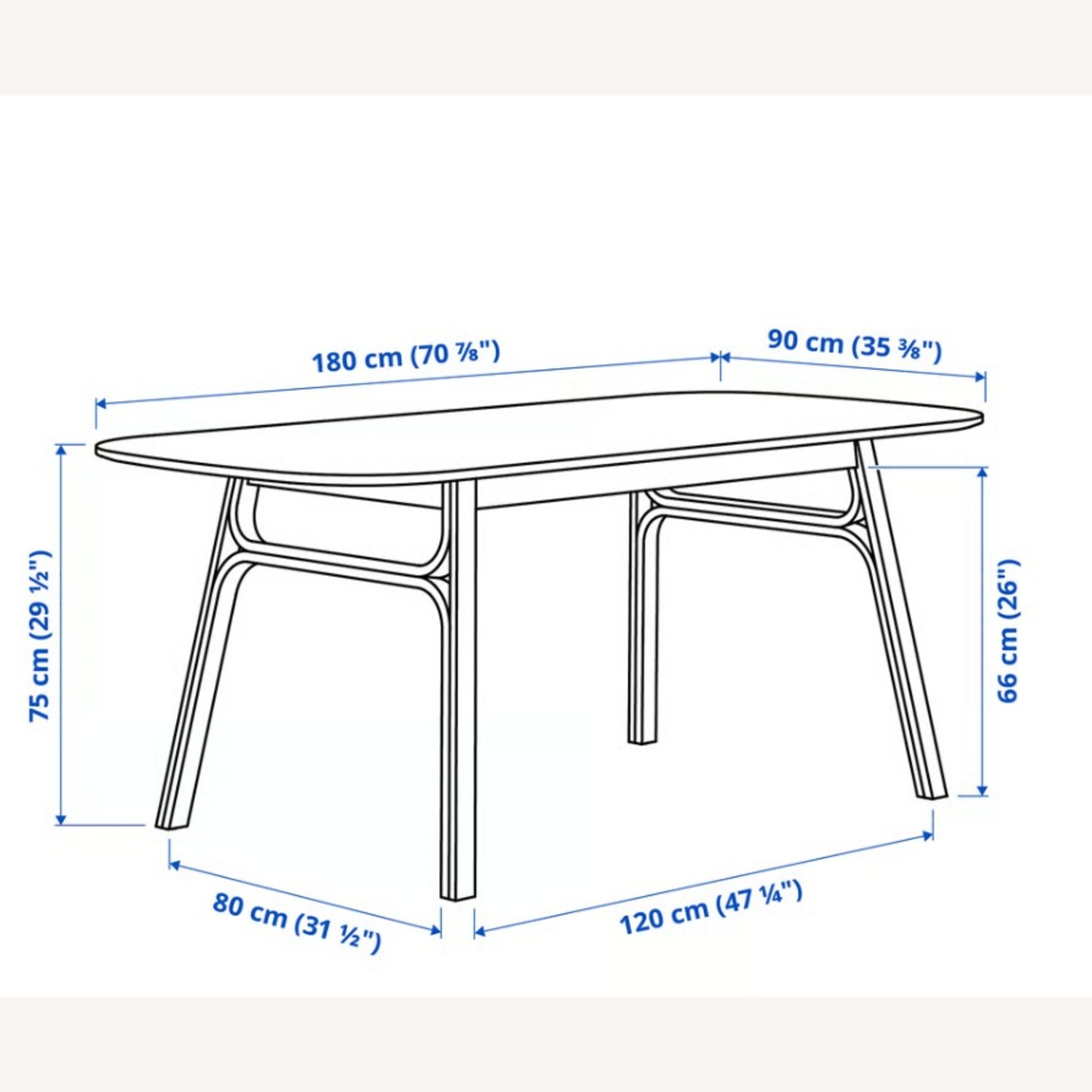 IKEA Voxlov Natural Bamboo Dining Table - image-4