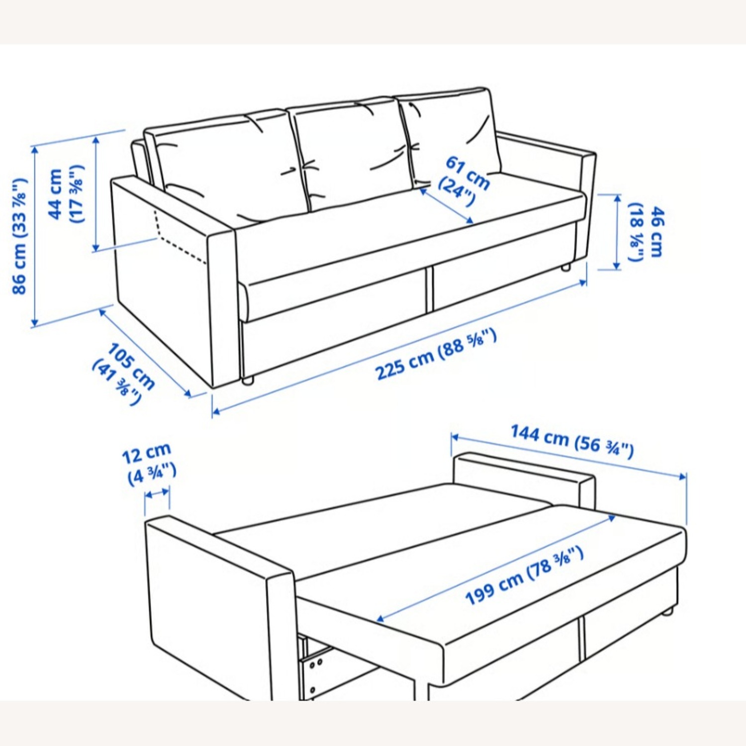 IKEA Friheten Sleeper Sofa - Skiftebo Dark Gray - image-5
