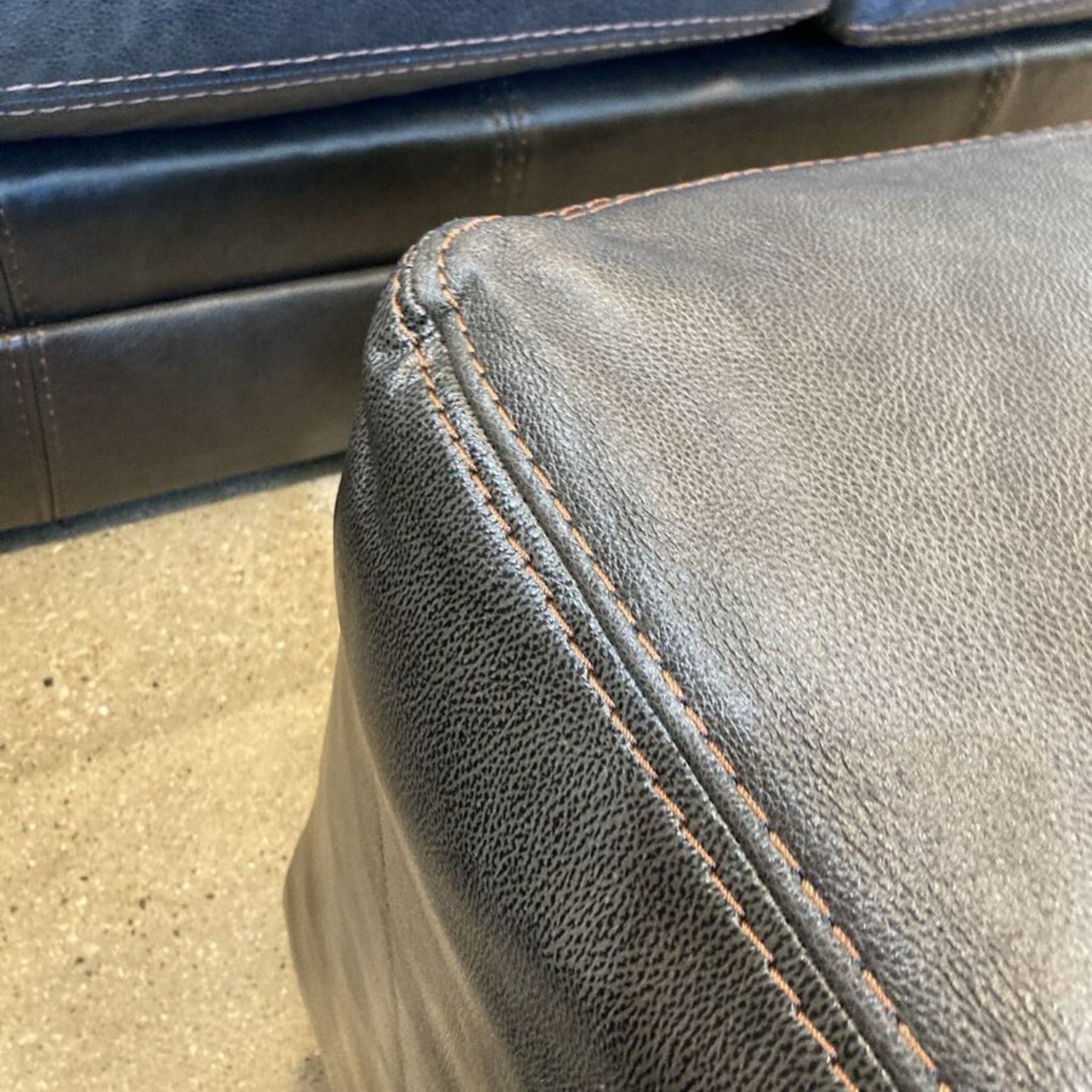 Italian Leather 2 Piece w Ottoman Sectional - image-15