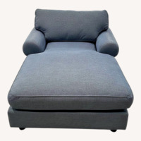 Custom Fabric Lounger Roll Arm Chaise