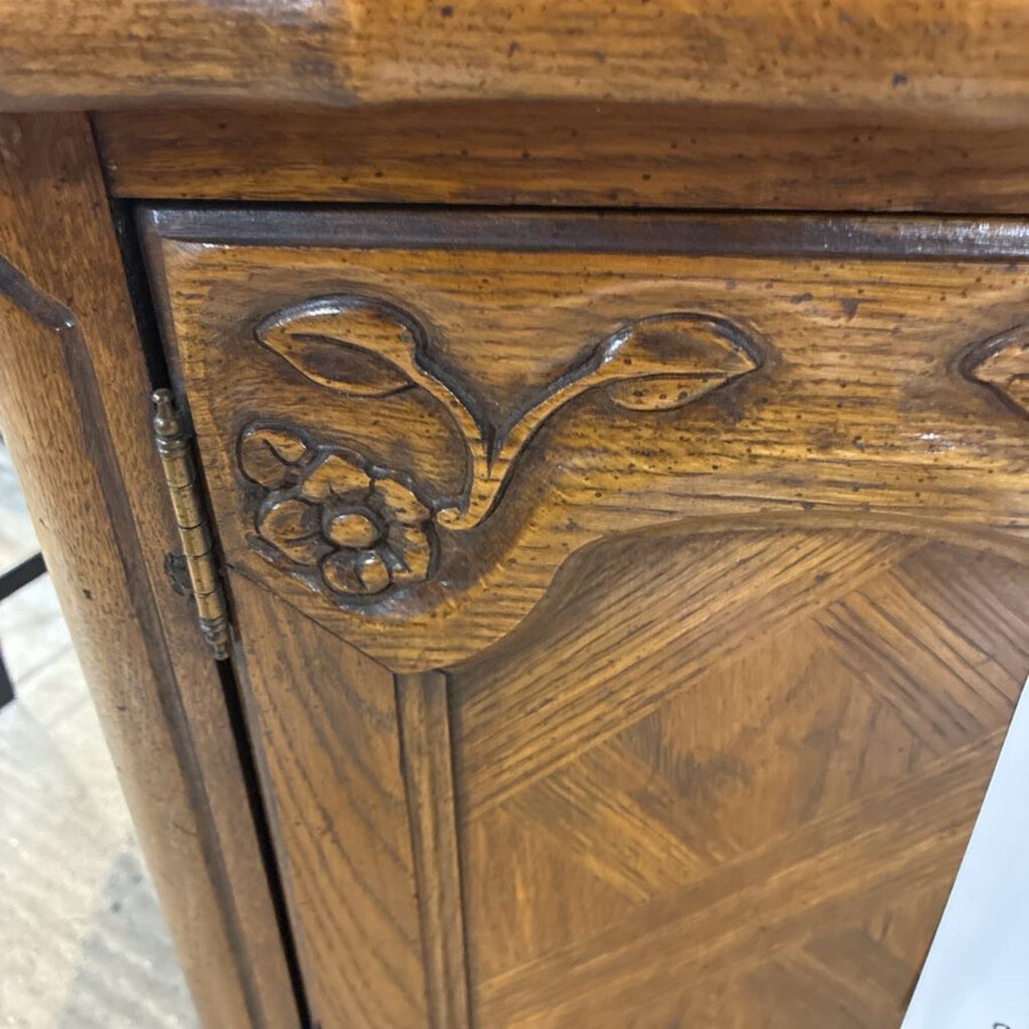 Vintage Wood Cabinet Style Side Table - image-4