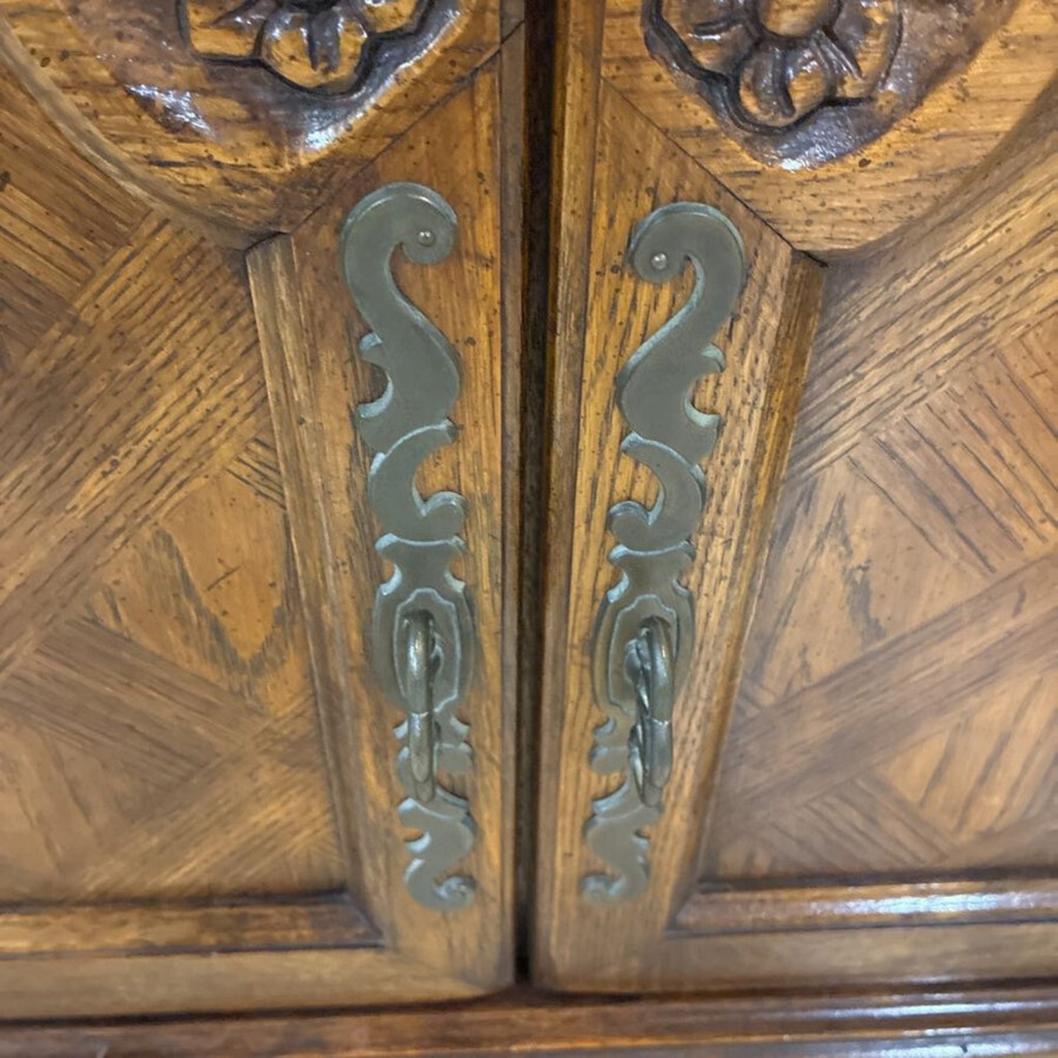 Vintage Wood Cabinet Style Side Table - image-5