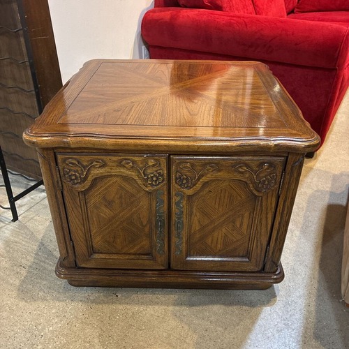 Used Vintage Wood Cabinet Style Side Table for sale on AptDeco