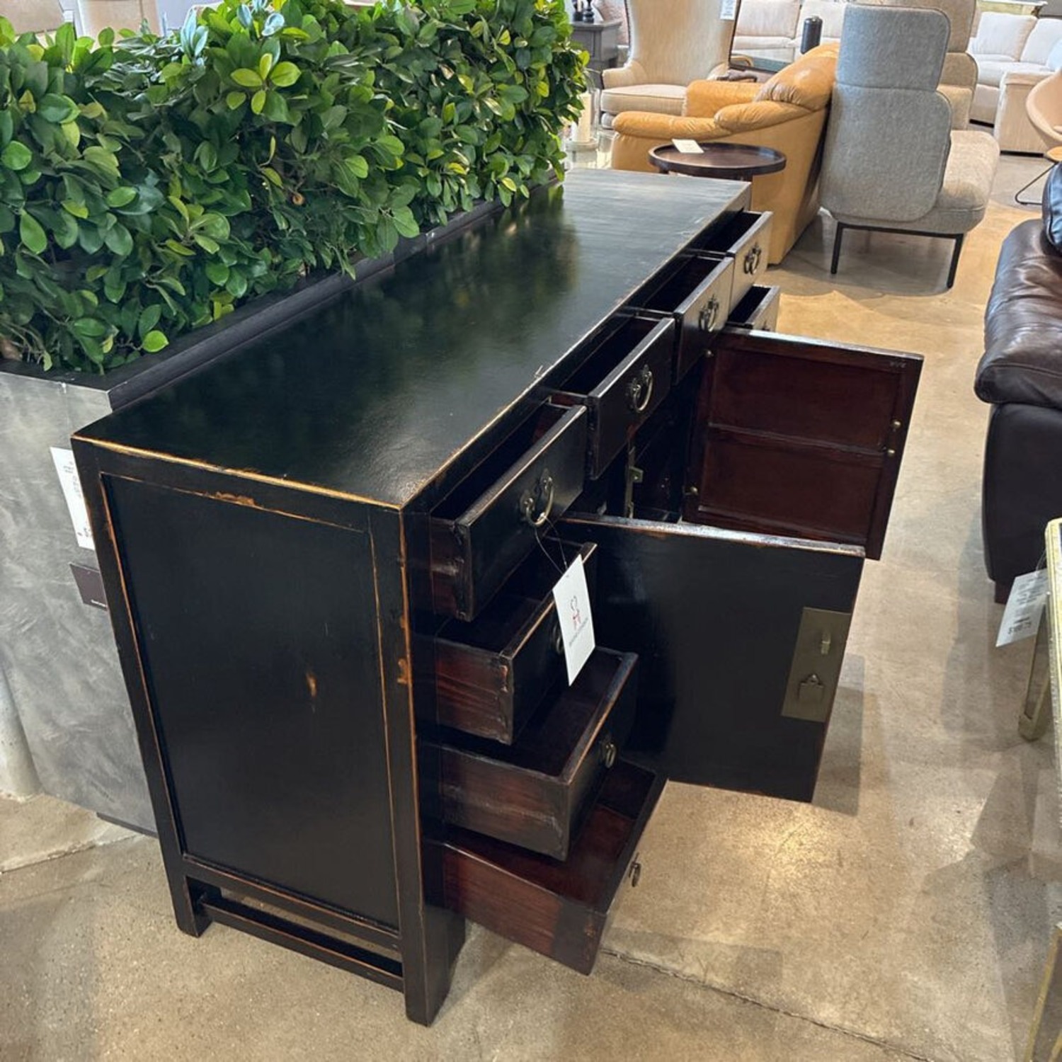 Asian Style Wood Media Console - image-5