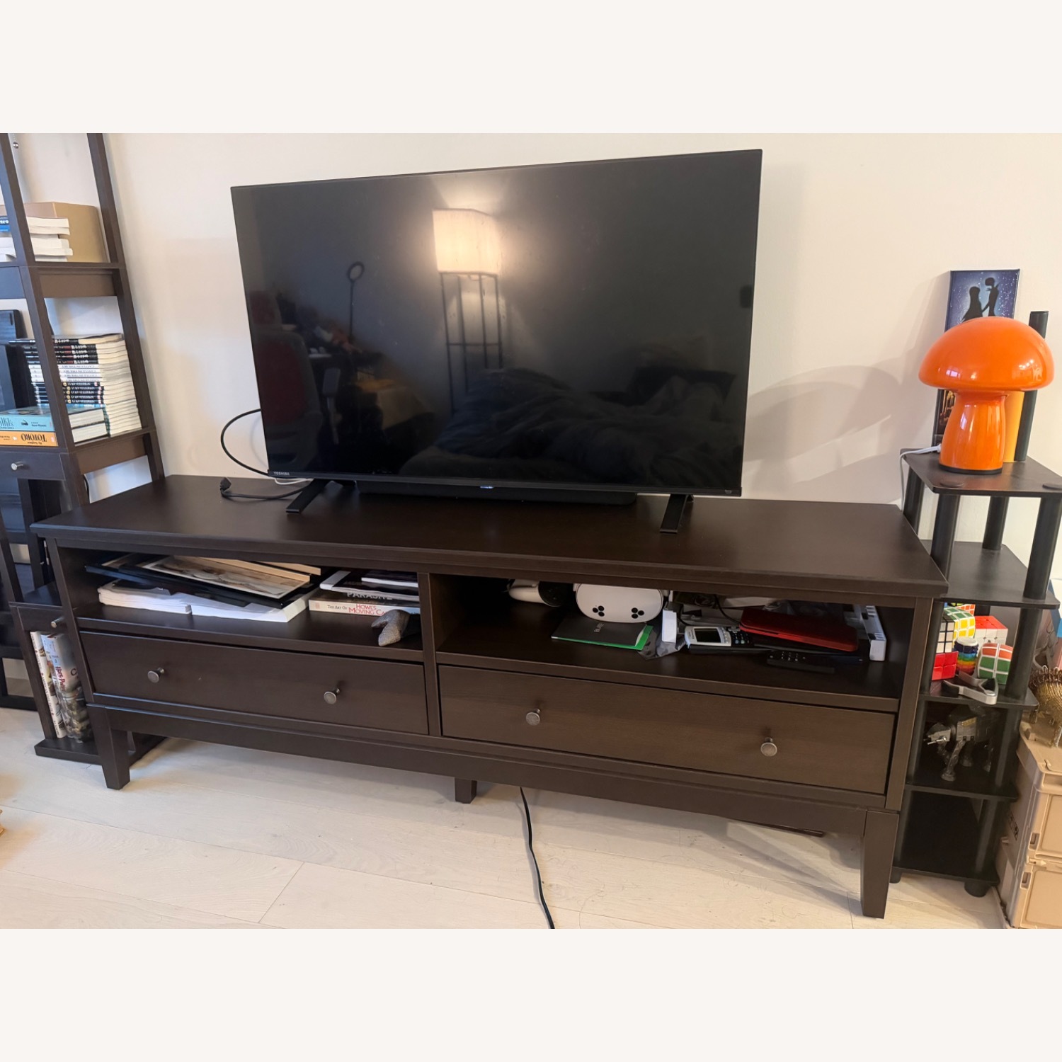 IKEA Idanas Dark Brown Wood TV Stand - image-1