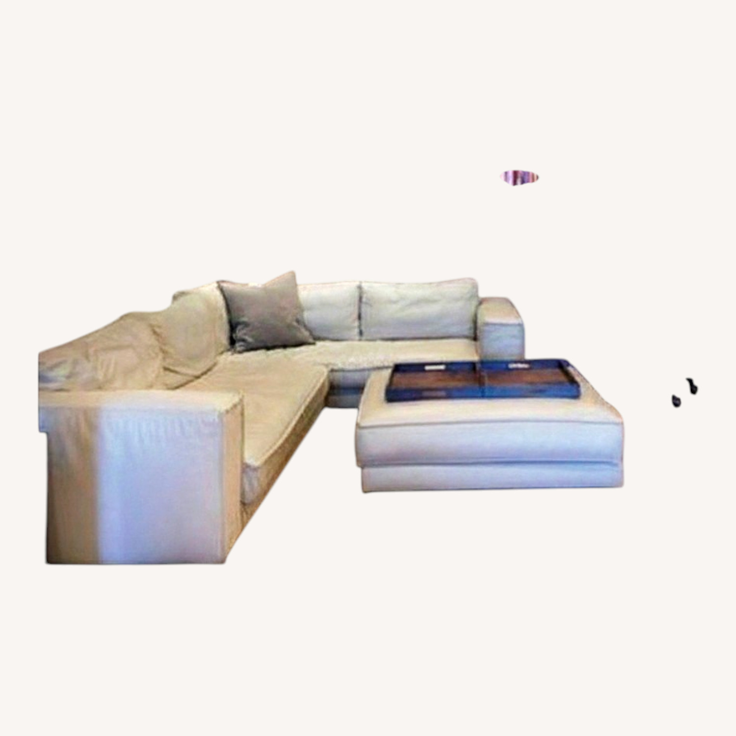 Italian L Leather Sectional - image-4