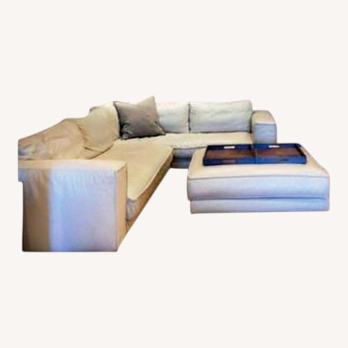 Used Italian L Leather Sectional for sale on AptDeco