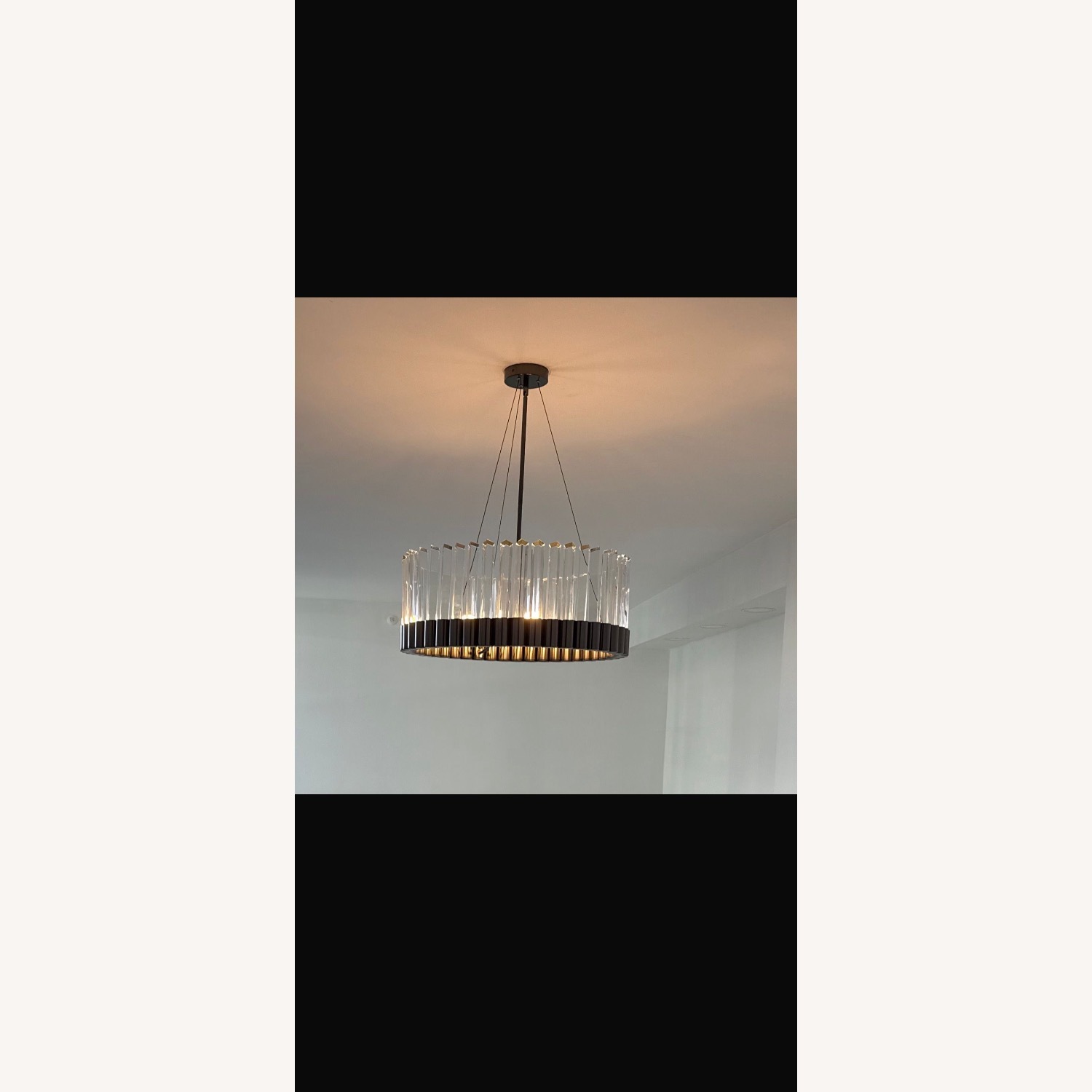 CB2 Risette Dark Gray Metal Ceiling Lamp - image-2