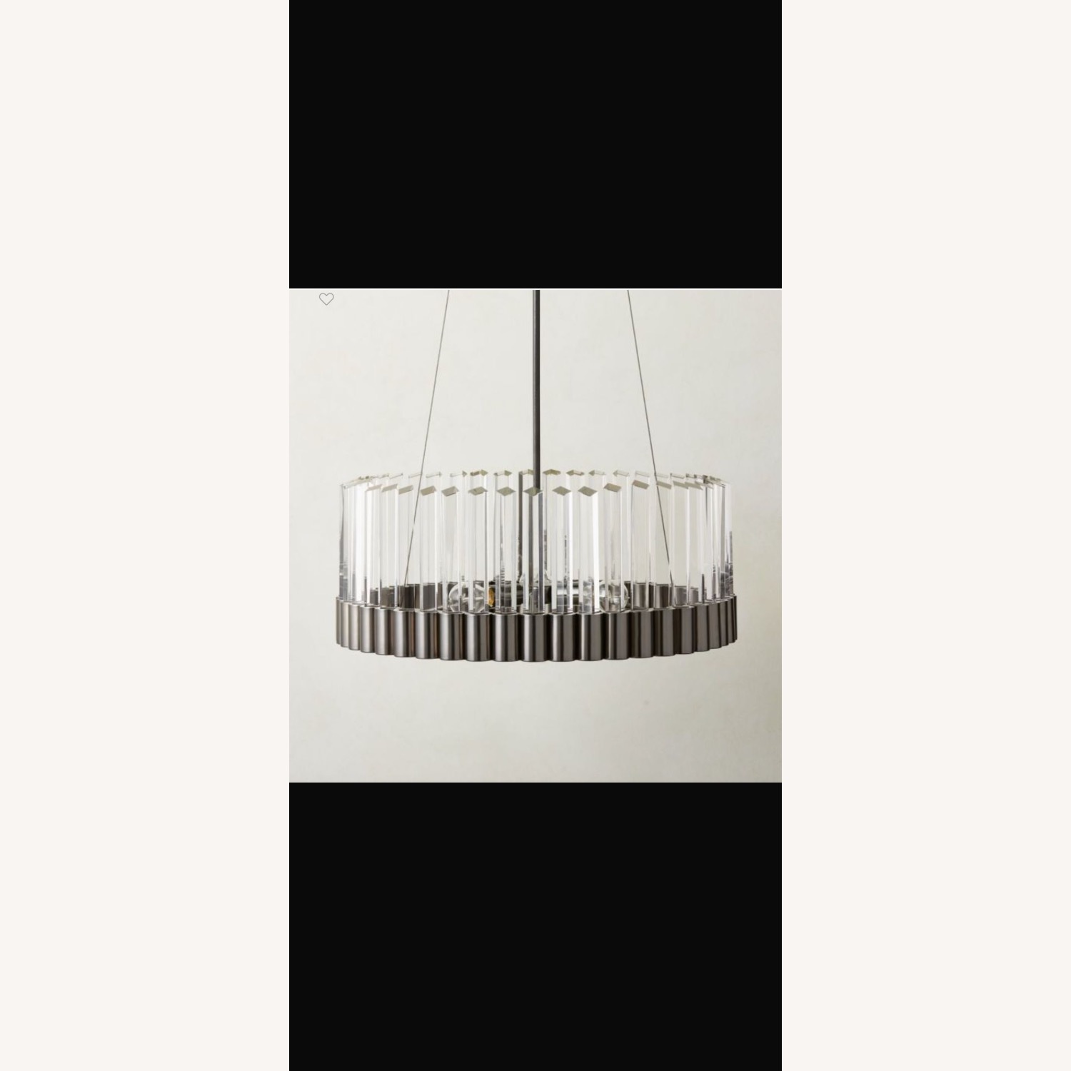 CB2 Risette Dark Gray Metal Ceiling Lamp - image-3