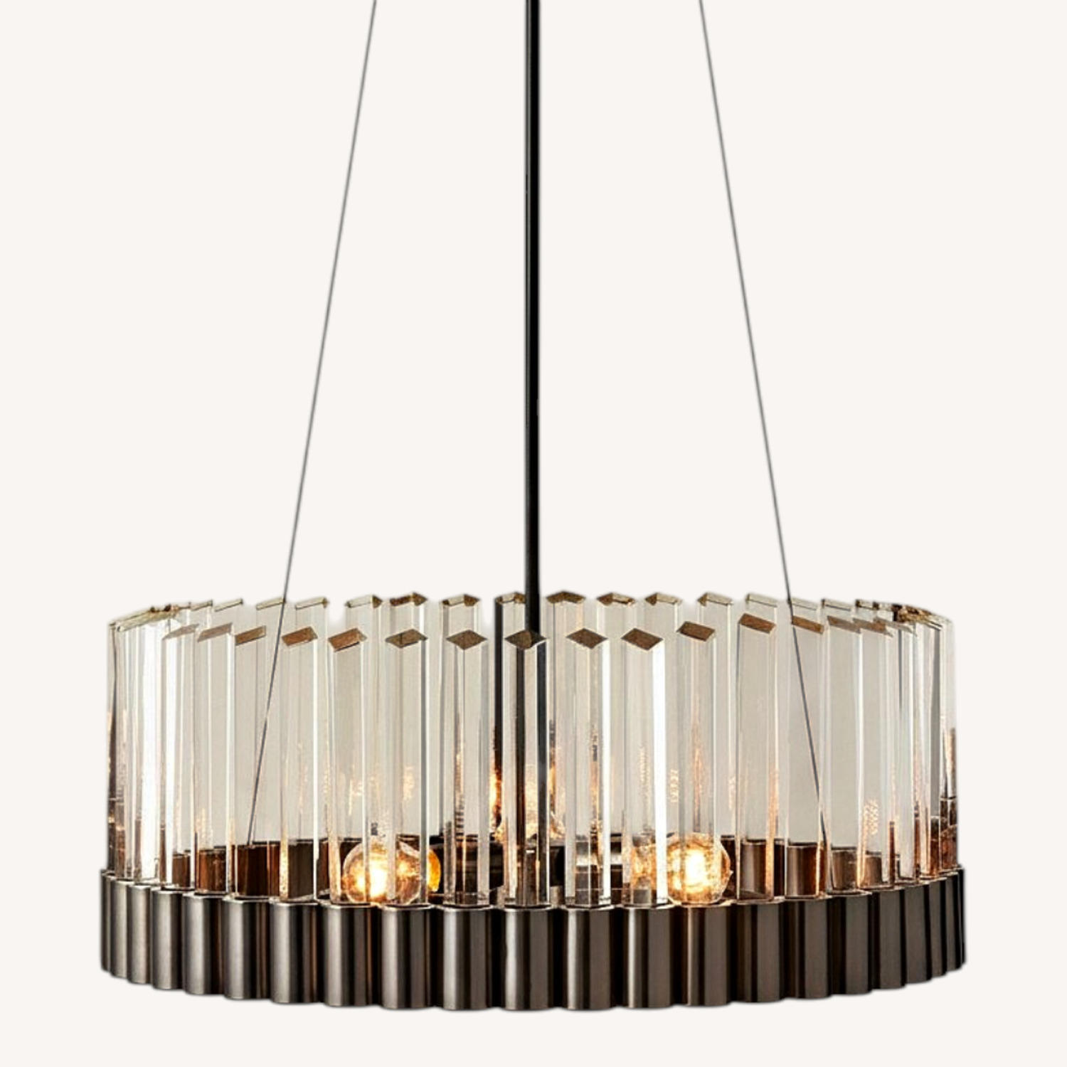 CB2 Risette Dark Gray Metal Ceiling Lamp - image-0