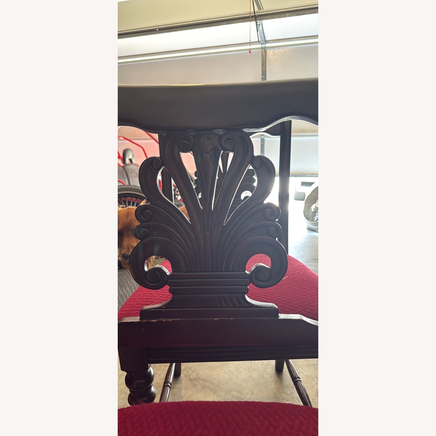 Dark Brown Wood Dining Table - image-4