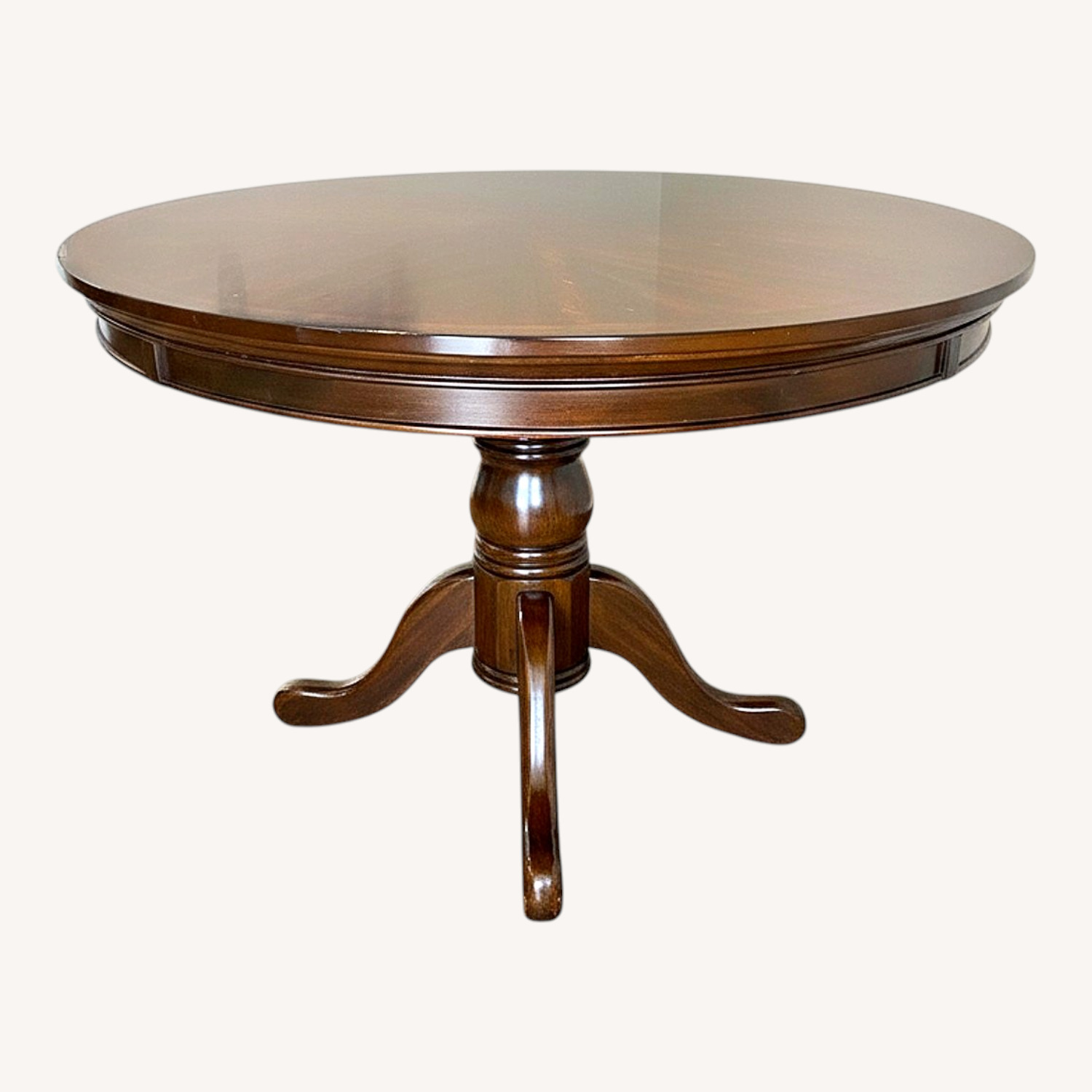 Dark Brown Wood Dining Table - image-0