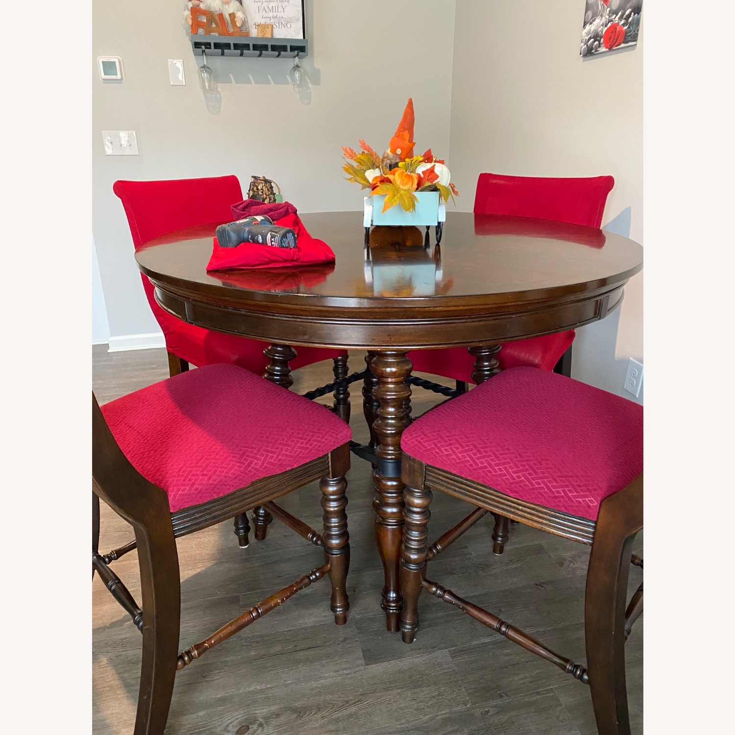 Dark Brown Wood Dining Table - image-1