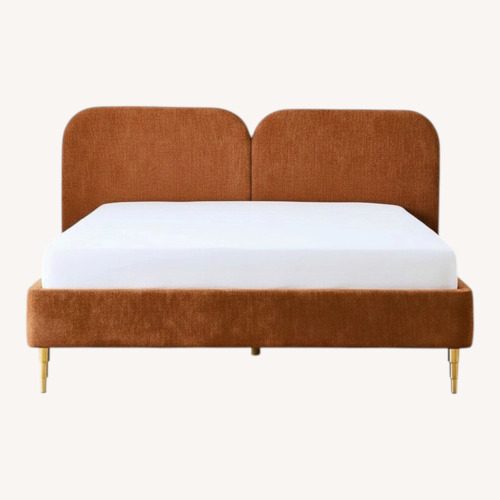 Used Willma Upholstered Platform Bed Frame and Headboard for sale on AptDeco