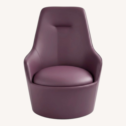 Used Lazzoni Lande Purple Leather Armchair for sale on AptDeco