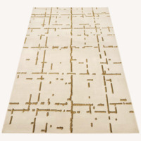 Geometric Abstract Turkish Area Rug Grey 8' x 11'