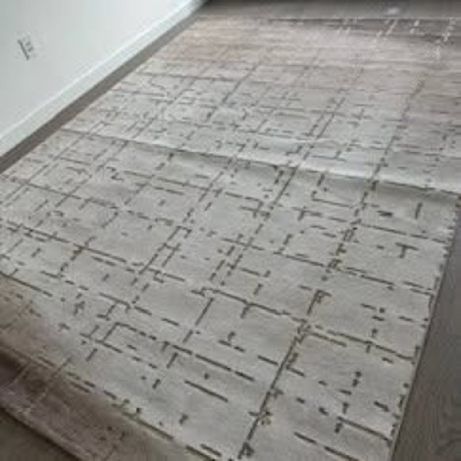 Geometric Abstract Turkish Area Rug Grey  8' x 11' - image-8