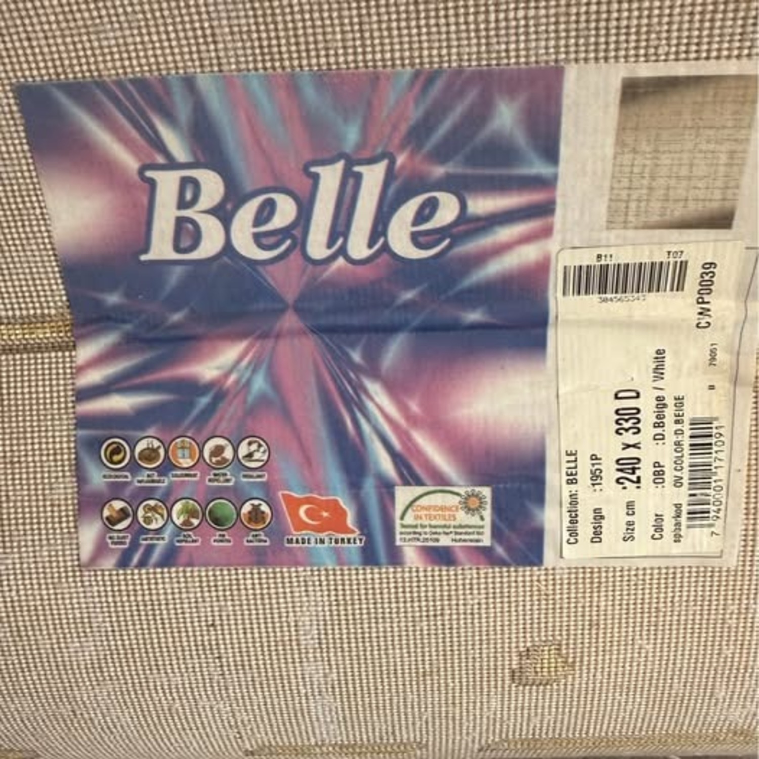 Geometric Abstract Turkish Area Rug Grey  8' x 11' - image-5