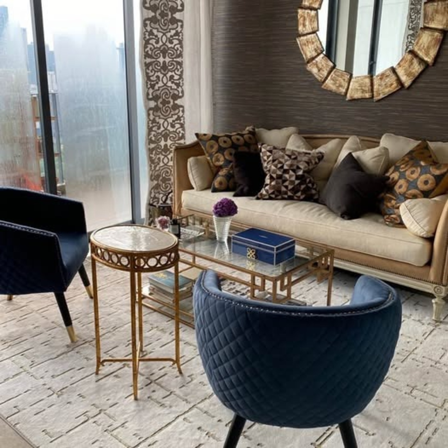 Geometric Abstract Turkish Area Rug Grey  8' x 11' - image-1